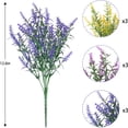 thumbnail image 2 of GRNSHTS 12 Bundles Artificial Lavender Flowers Outdoor UV Resistant Fake Plastic Flowers Faux Plastic Shrubs for Indoor Outdoor Window Home Garden Decoration(), 2 of 9