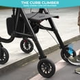 thumbnail image 2 of COSYWILL Aluminum Rollator Walker with Seat,Height Adjustable Mobility Walker with 8" Wheels,350 lb Weight Capacity,Black, 2 of 8