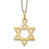 Primal Gold 14K Yellow Gold Star of David Pendant on 18-inch Chain
