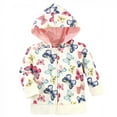 thumbnail image 2 of Touched by Nature Baby and Toddler Girl Organic Cotton Hoodie, Bodysuit or Tee Top, and Pant, Bright Butterflies, 0-3 Months, 2 of 4