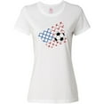 thumbnail image 3 of Inktastic Soccer Ball, Net with American Flag Colors Women's T-Shirt, 3 of 5