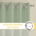 thumbnail image 6 of Sage Green Botanical Kitchen Curtains Window Panels, Spring Floral Leaf Insulated Window Treatment Curtain, Grommet Curtains for Bedroom/Living Room/Bathroom, 2 Piece 27.5"Wx39"L, 6 of 8