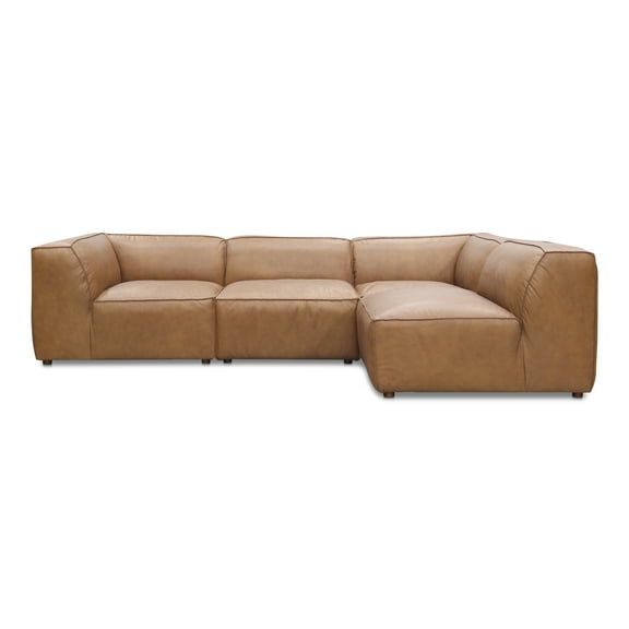 Moe's Home Collection Form Signature Modular Sectional Sonoran Tan Leather