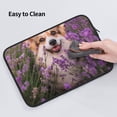 thumbnail image 6 of Bingfone Dog In Lavender Flowers Laptop Sleeve Case 13 Inch, 360° Protective Computer Carrying Bag, 6 of 9