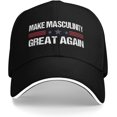 thumbnail image 1 of Make Masculinity Great Again Hat Baseball Cap Trucker Cap for Men Women, 1 of 8