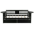 thumbnail image 2 of Clearance!Twin size Daybed with Two Drawers for Bedroom, Living Room, Wood Slat Support, Espresso, 2 of 8