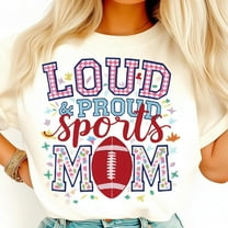 Loud And Proud Sports Mom Shirt, Football Mom, Cheer Mom Clipart, Game Day Embroidery Graphic