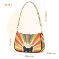 thumbnail image 3 of FORMRS Womens Shoulder Bag with Chain Strap Clutch Purse Cute Tote Handbag, Colorful Black Cat, 3 of 7