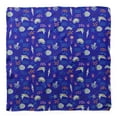 thumbnail image 4 of Bimba Blue Crab & Tortoise Ocean Pure Silk Printed Head Bandanas Summer Neck Wrap Scarf 40 x 40 Inches, 4 of 6