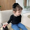 thumbnail image 6 of URMAGIC Baby Girl Kids Blouses Long Sleeves Solid Color Doll Collar Tops Blouse 1-7T, 6 of 11