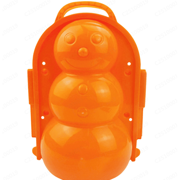 Snowball Maker Molds,Winter Outdoor for Christmas and Others festival Gift,Cute Snowball Maker Clip Tool,Suitable for Snow or Sand(6.7x8.7Inch Orange)