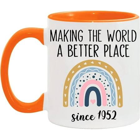 

70th Birthday Coffee Mug 70th Birthday Gifts For Women 70th Birthday Gifts 70th Birthday Gifts For Men 70 Year Old Birthday Mug 70th Gift For Women Orange Mug