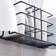 thumbnail image 5 of Portacepillos de pared para ducha, organizador de accesorios de baño de acero inoxidable plateado, color negro, 5 of 6