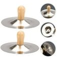thumbnail image 3 of SHISUYAN 2Pcs Finger Cymbals with Wooden Handles Dance Hand Cymbal for Children Percussion Instrument, 3 of 8