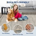 thumbnail image 5 of Scalloped Area Rug 4x6 - Washable Boho Bordered Non-Slip Entryway Rug, Neutral Farmhouse Living Room Rug Soft Throw Rugs for Entrance Hallway Bedroom Kitchen Nursery, Brown, 5 of 7