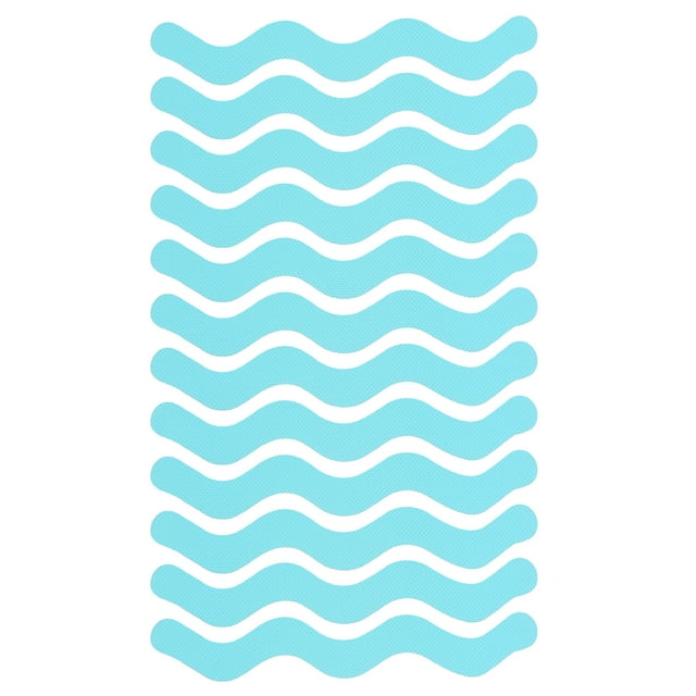 12uds pegatinas antideslizantes Unique Bargains para Baño Ducha piso 7.9' S-Forma Estilo Calcomanías azul