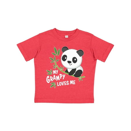 

Inktastic My Grampy Loves Me- cute panda Gift Toddler Boy or Toddler Girl T-Shirt