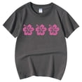 thumbnail image 5 of MEZZALL T-Shirt pour Filles Tout-Petits Imprimé Floral Col Rond Manches Courtes T-Shirt Décontracté Polyvalent, 8-9 Ans, 5 of 5