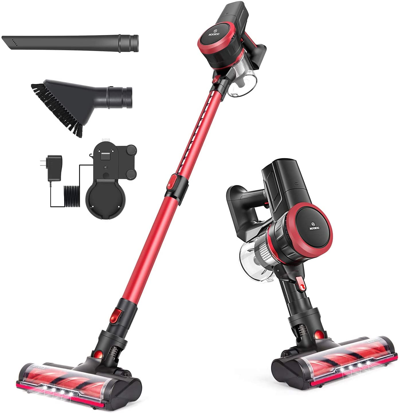 Moosoo Cordless Vacuum 4in1 Stick Vacuum Cleaner 23Kpa for Carpet