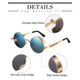 thumbnail image 3 of Gafas de sol Coume Retro Steampunk Gothic con montura redonda de metal, 3 of 7