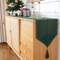 thumbnail image 1 of Xiao Hua Mantel de encaje rectangular para cocina, comedor, boda, fiesta, decoración. Tamaño I: 11.8 x 118 pulgadas, verde B., 1 of 5