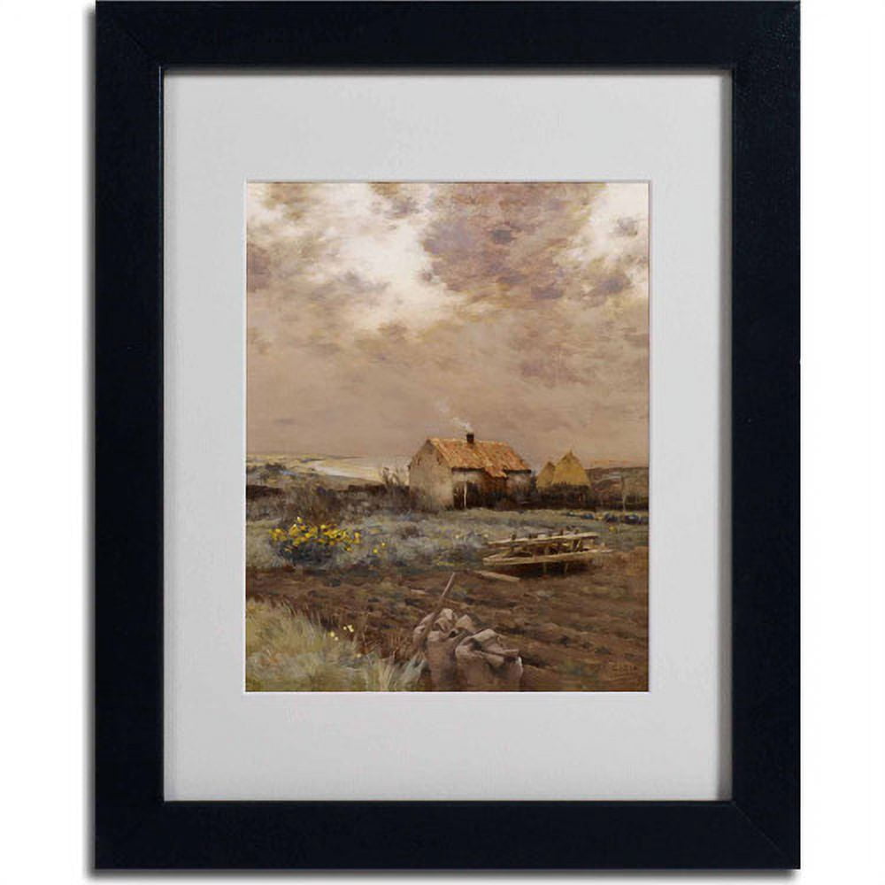 Trademark Fine Art "Landscape 1880" Canvas Art by Jean Cazin, Black Frame
