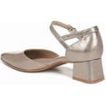 thumbnail image 3 of Naturalizer Women's Maddox Block Heel Ankle Strap Pump Patina Pewter Leather 6.5M, 3 of 5