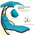 thumbnail image 4 of PayLessHere Hammock Chair w/Built-in Pillow and Removable Swing Lounge Chair,Blue, 4 of 8