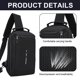 thumbnail image 3 of Hukapapa Nuevo bolso de pecho bandolera antirrobo para ocio al aire libre para hombres, bolso de nailon para exteriores para hombres, negro, 3 of 5