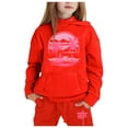 thumbnail image 5 of Kids Boys Girls Sweatsuit Set,2 Piece Long Sleeve Red Pullover Hoodie Sweatpants Winter Clothes Toddler 3-4 Yeats Boys Clothes Cute&nbsp;Boys Girls&nbsp;Clothing, 5 of 6