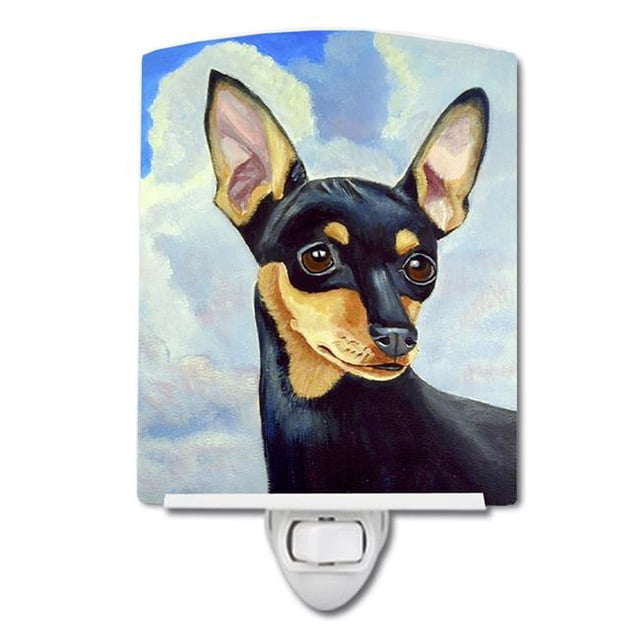 Carolines Treasures 7073CNL Min Pin Black & Tan Ceramic Night Light