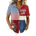 thumbnail image 2 of 250 Years American Flag 250th Anniversary USA T-Shirt Button Down Short Sleeve Shirts, 2 of 7