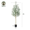thumbnail image 4 of DR.Planzen Artificial Olive Tree 5 ft Tall Faux Floor Plant in Black Pot - Realistic Greenery with Adjustable Branches and Fruits - Indoor Home Office Decor for Living Room Apartment Workspace, 4 of 7