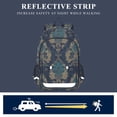 thumbnail image 5 of FORMRS Unisex School Backpack 17" Student Travel Bag with Laptop Compartment, Green Peacock Pattern, 5 of 7