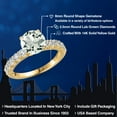 thumbnail image 2 of Gem Stone King 14K Yellow Gold Green Prasiolite and Lab Grown Diamond Engagement Ring for Women | 2.50 Cttw | Round 8MM | Gemstone Birthstone | Size 9, 2 of 6