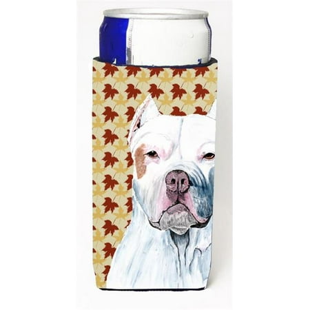 Pit Bull Fall Leaves Portrait Michelob Ultra s For Slim Cans - 12