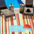 thumbnail image 3 of BERTHMEER 6'x9' Multi Color Outdoor Rugs Clearance，Easy Clean Waterproof Plastic Straw Patio Rugs for Deck，Camping，Beach，Picnic，Garden and Balcony, 3 of 4