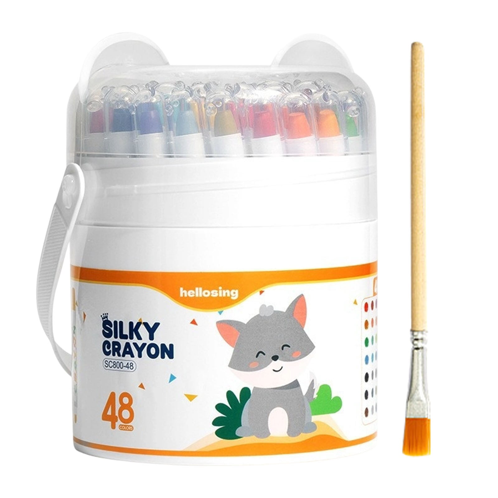 48 Color Silky Twistable Crayons for Artist,Washable Crayon,Home Art Crafts Supplies