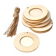 thumbnail image 1 of 10 Pcs Mini Cadre Photo Rond en Bois avec Corde de Suspension pour Décoration Murale, 1 of 6