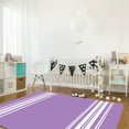 thumbnail image 3 of Striped Area Rug 5'x7' Farmhouse Purple White Stripe Washable Area Rugs Non Shedding Floor Carpet Rubber Backing Non-Slip Indoor Mats for Living Room Bedroom Kitchen, 3 of 8
