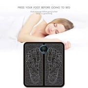 EMS Foot Massager Pad Mat 2022 Electric Massagers USB LCD Portable Rechargeable Foot Massager Pad
