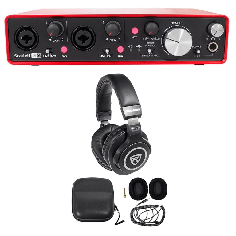 Focusrite SCARLETT 2I4 2nd G 192kHz USB Audio Recording Interface+