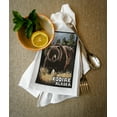 thumbnail image 2 of Kodiak, Alaska, Grizzly Bear, Scratchboard (100% Cotton Tea Towel, Decorative Hand Towel, Kitchen and Home), 2 of 3