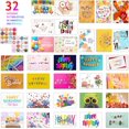 thumbnail image 3 of 32 PCS Happy Birthday Cards Bulk with Envelopes, 4x6 Assorted Birthday Cards, 3 of 3