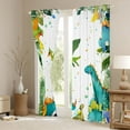 thumbnail image 3 of Feelyou Green Dinosaur Animal Blackout Curtains Set of 2 (52x84 Each), Kawaii Jungle Dino Window Curtains, Palm Leaf Plant Curtains and Drapes, Window Curtains Home Decor, 3 of 6