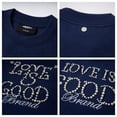 thumbnail image 5 of Unisex Cotton T-Shirt with Pearl Embellishment And “Love Is Good” Pattern, Sizes: S-XL, 5 of 8