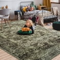 thumbnail image 6 of Cydiria Vintage Boho Traditional Oriental Faux Wool Area Rug, 6' x 9', Brown, 6 of 7