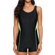thumbnail image 1 of Trajes de baño de una pieza para mujer, traje de baño deportivo Boyleg, traje de baño deportivo, traje de baño para regazo, negro, 1 of 7