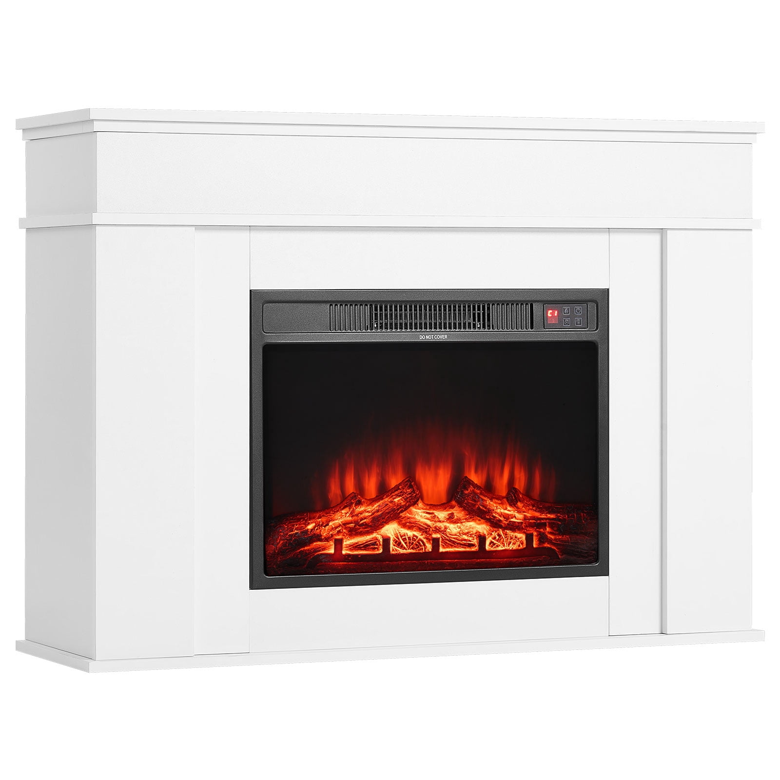 KFFKFF 43-Inch Freestanding Electric Fireplace with Mantel, 1500W
