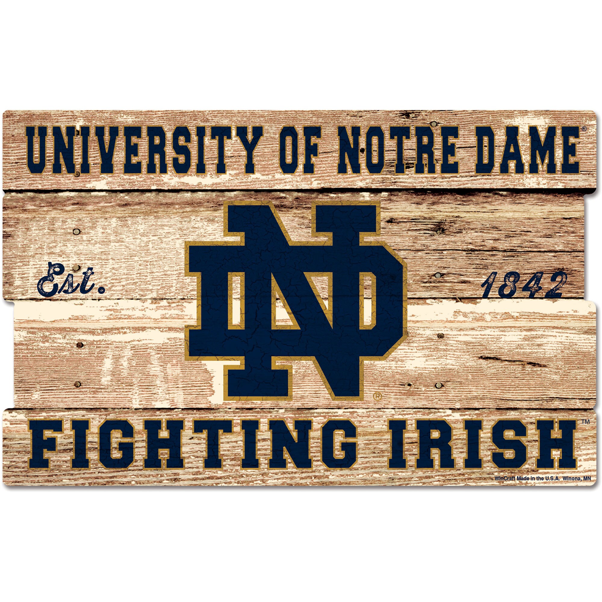 Notre Dame Fighting Irish WinCraft 9'' x 30'' Plank Wood